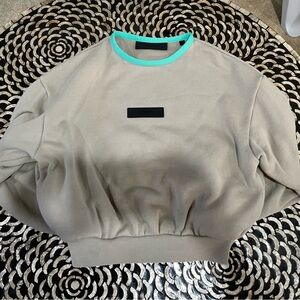 Fear of God Tan Sweatshirt with Aqua Trim